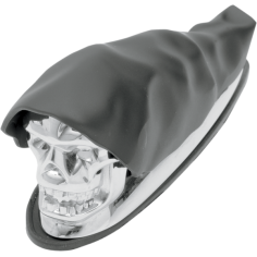 DRAG SPECIALTIES Ornament aripa cu craniu acoperit negru/crom 14050158  SWD9ERK