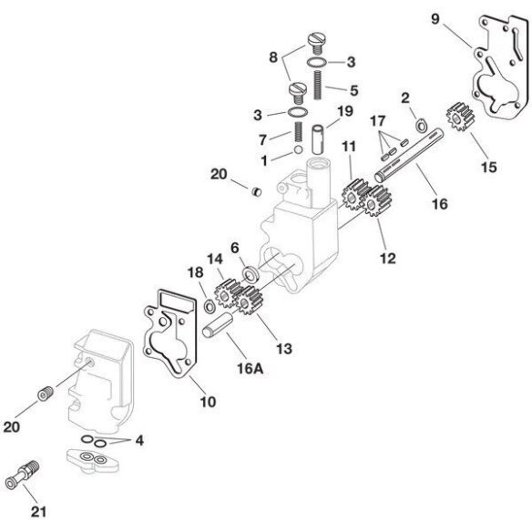 EASTERN MOTORCYCLE PARTS Arcuri supapa de descarcare pompa ulei DS194207  T25NNWC