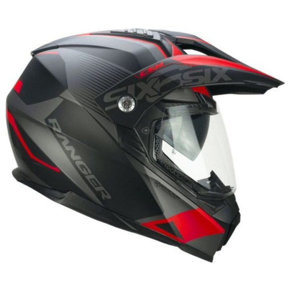 CGM Casca moto Off-Road CGM Twin Ranger Negru /Rosu 666G-ASV-03  