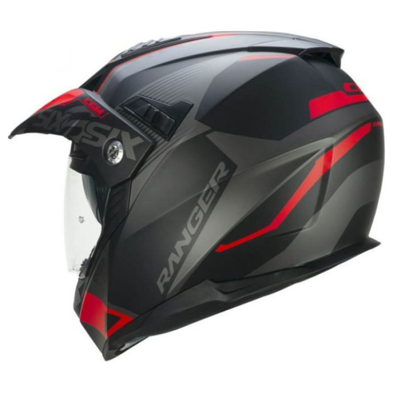CGM Casca moto Off-Road CGM Twin Ranger Negru /Rosu 666G-ASV-03  