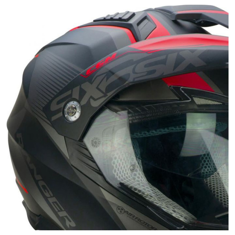CGM Casca moto Off-Road CGM Twin Ranger Negru /Rosu 666G-ASV-03  