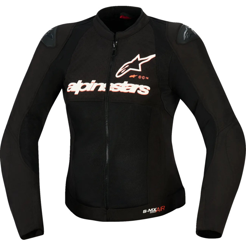 Alpinestars Geaca Stella SMX Air cu finisaj negru si detalii in rosu fluorescent, alb si neagra 28221933 8054866032288