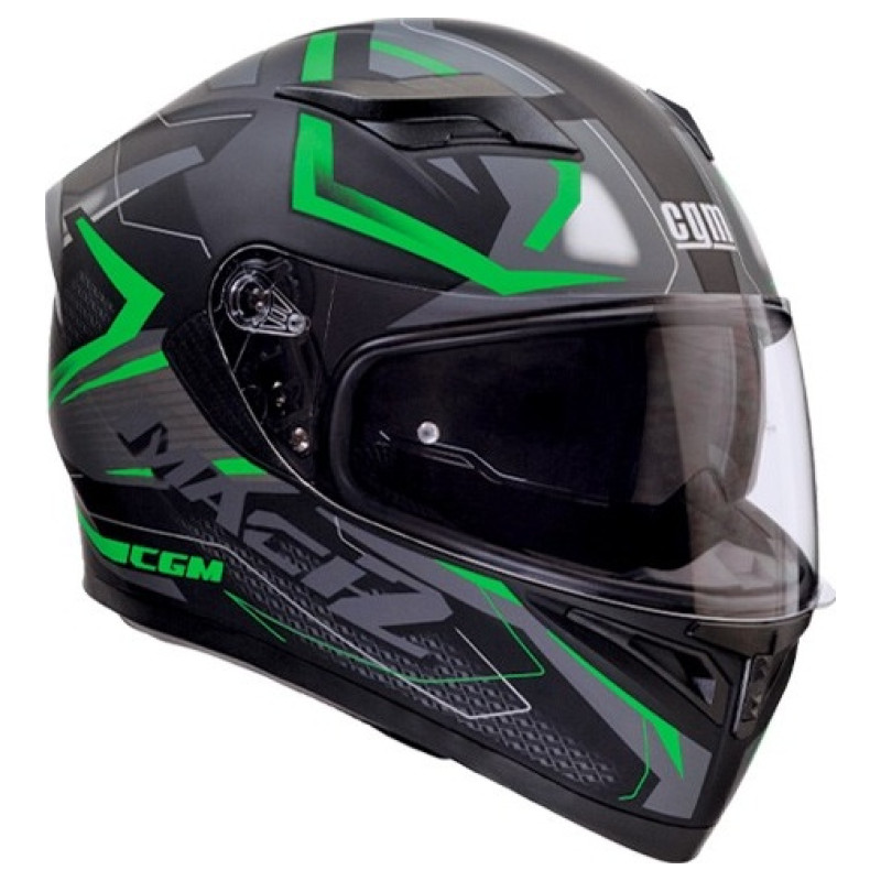CGM Casca Moto full face CGM Tampere Mach2 Negru /Verde 316G-BLV-22  